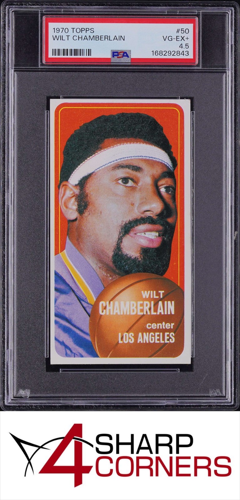 1970 TOPPS #50 WILT CHAMBERLAIN LAKERS HOF PSA 4.5
