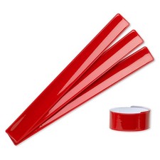 4-pack Slap On Bracelets; Bright Red; Fun Party Favors; Goody Bags; Prizes