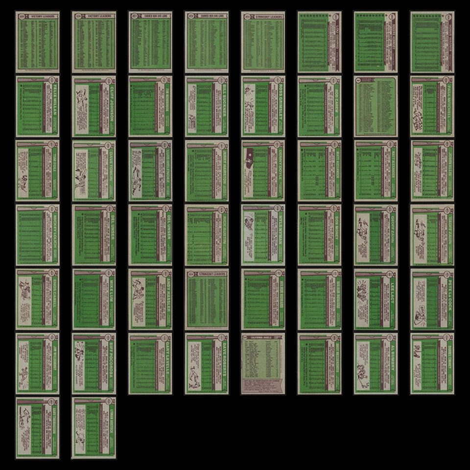 Lote de 50 tarjetas de béisbol vintage Topps 1976 en muy buen estado conjunto MLB colección de distribuidor a granel Foto 2 de 4