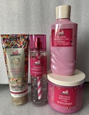 Lot Of 4 Bath  Body Works Milk Bar BIRTHDAY CAKE Set