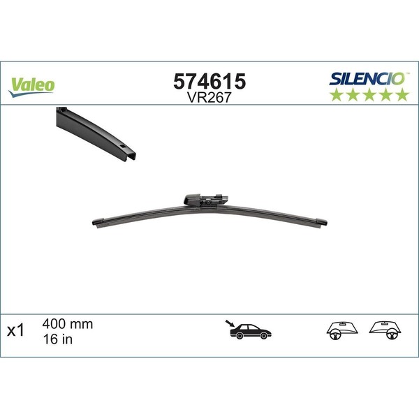 Wischblatt Hinten 400 Mm Valeo Iam-Expertise Passend FüR U.A. Skoda Superb-image