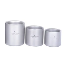 Boundless Voyage Double Walled Titanium Cup Insulated Mug Anti-scalding Outdo...