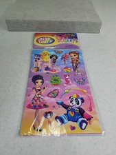 Lisa Frank Stickers 4 Sheets 4"x6.5" NEW Vintage Dogs Panda Cat Frog Unicorn Gir