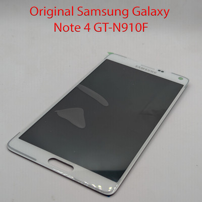 Original Samsung Galaxy Note 4 GT-N910F + Rahmen AMOLED Display Bildschirm Weiß