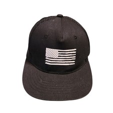 Black Mesh Trucker Hat American Flag Graphic Adjustable Snapback Men