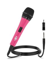 Singing Machine Wired Microphone for Karaoke, Pink - Unidirection... Fast Ship