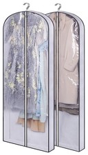 60" Gusseted Garment Bags for Closet Storage Clear Dress Bag Hanging Clothes ...