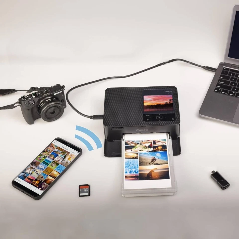 Canon SELPHY CP1500 – Imprimante Photographique Portable À Sublimation Noire - Photo 4/4