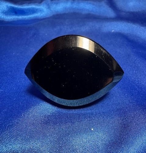 5 Oblong Black Glass Cabinet knob drawer pulls - Picture 2 of 6