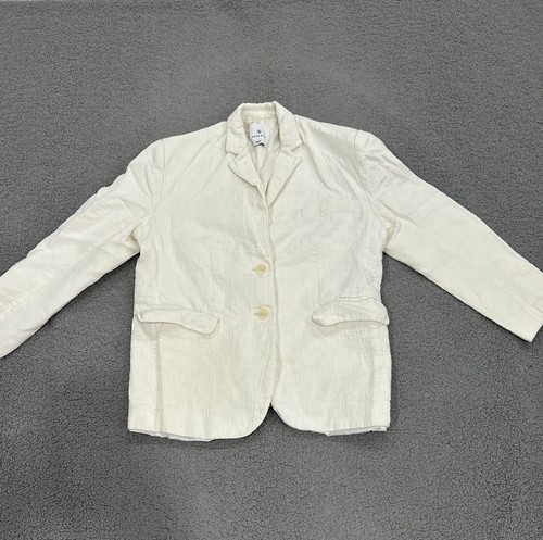 ANINE BING Quinn Blazer Women's Medium Linen Oversized Button Up Boss Jacket