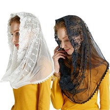 Chapel Veil Church Mass Veil Scarf Summer Hijab Mantilla Veil Catholic Church