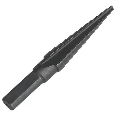 Hss Step Drill Bit 13 Sizes, 1/8-1/2'', 6Exn3