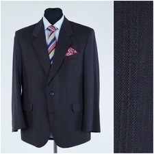 Mens Vintage Blazer 42S UK Size AVANTGARDE Striped Wool Sport Coat Purple Jacket