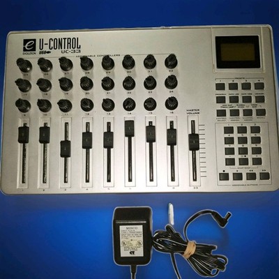 M-Audio UC-33 Evolution MIDI Controller U-Control USB with Adapter Clean Tested