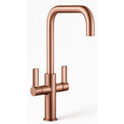 Jeroni Kitchen Mixer Tap Copper Dual Handle Horizontal Mixer