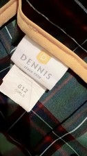 Dennis Uniform Girls Pleated Plaid School Uniform Skirt Size G12 Navy