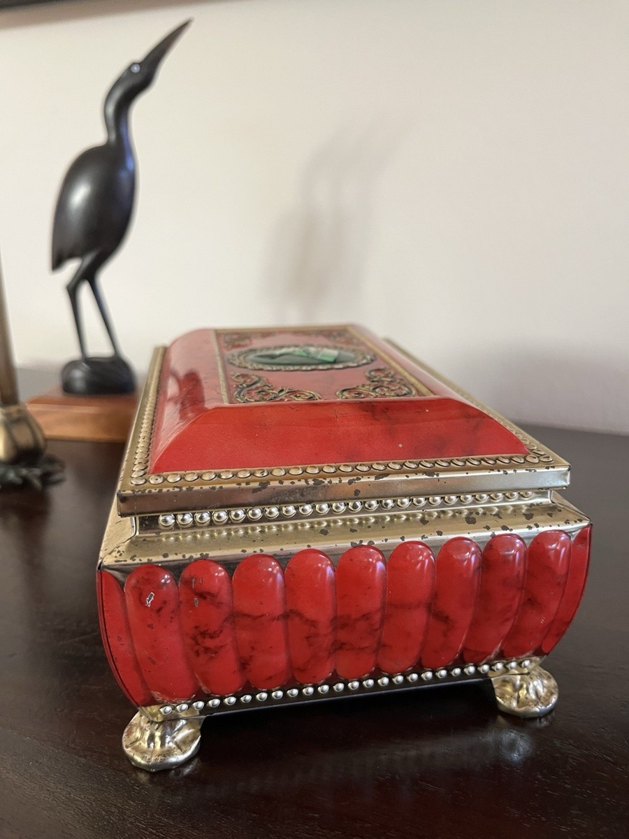 Vintage Harry Vincent Blue Bird Confectionery Footed Tin England