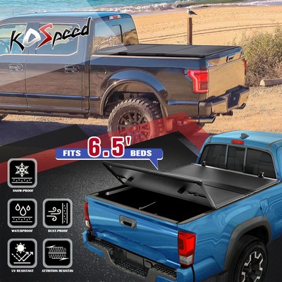 Coucheta 6.5ft Bed Soft Tri-Fold Tonneau Cover for 2015-2025 Ford F150