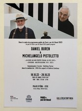 DANIEL BUREN  & MICHELANGELO PISTOLETTO - Carton d invitation - 2023