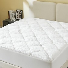 Mattress Topper Queen, 2 inch Ultra Soft Quilted Fitted Mattress Pad Cooling ...