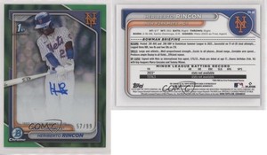 2024 Bowman Chrome Prospect Green Refractor /99 Heriberto Rincon #CPA-HR Auto