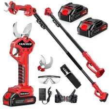 2-in-1 Pole Pruning Shears,1.2" Cutting Diameter,Cordless Electric Pruning Sh...