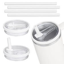 2 Pack 40 oz Tumbler Flip Straw Leak Proof Lid Replacement Fit for Stanley Qu...