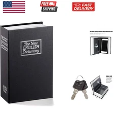 Book Safe with Key Lock, Dictionary Diversion Safe Seceret Hidden Book with S...