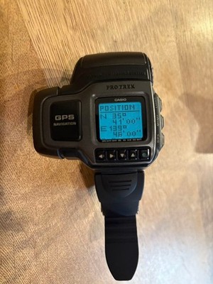 RARE 1st GPS Casio Protrek Digital Navigation Prt-1 Vintage Watch