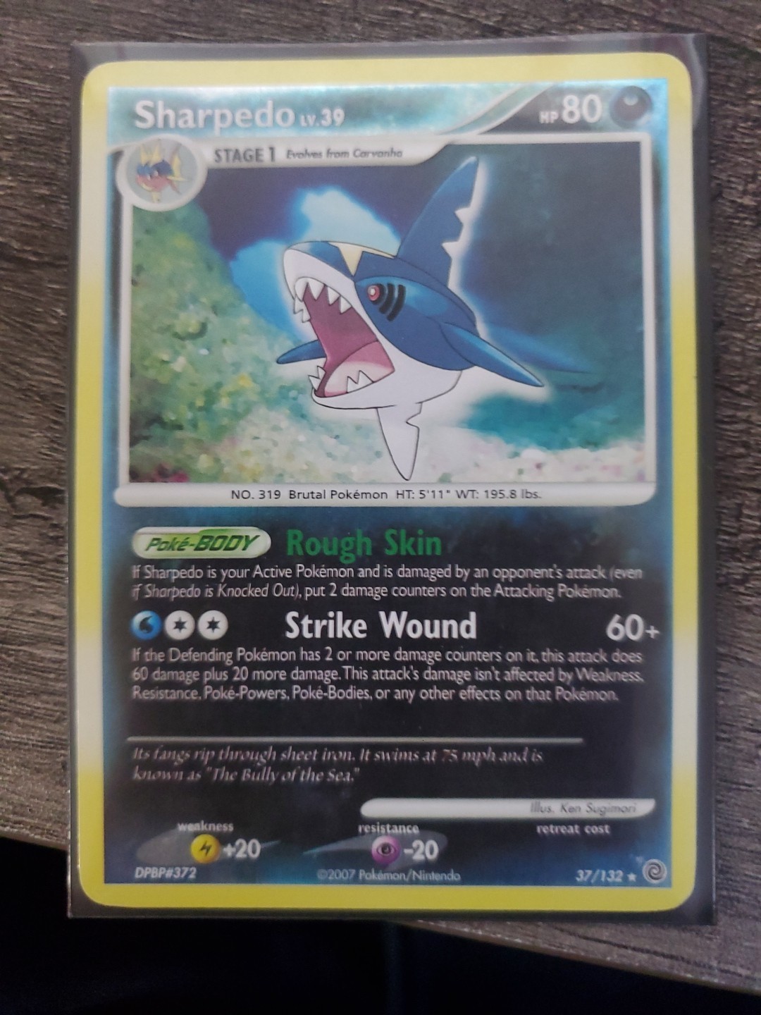 Pokemon TCG Sharpedo Reverse Holo Card 37/132 Secret Wonders Ungraded LP