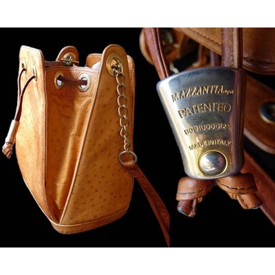 VTG Bucket Bag Italian Mazzantia Satchel Drawstring  Made Italy 