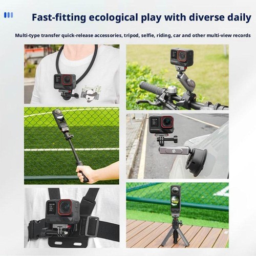 Supporto adattatore magnetico coperchio superiore sgancio rapido per Insta360 Ace Pro/2/X4 C5G6 - Foto 18 di 24