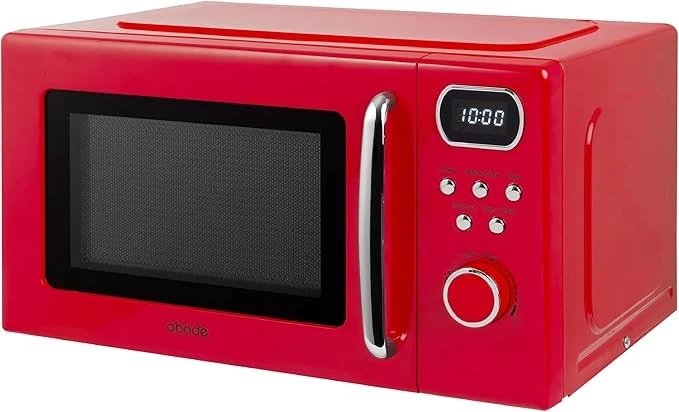 Retro 50s Microwave 800W 20L Capacity | 8 Auto Cook Menus | Fits 10.5" Plates