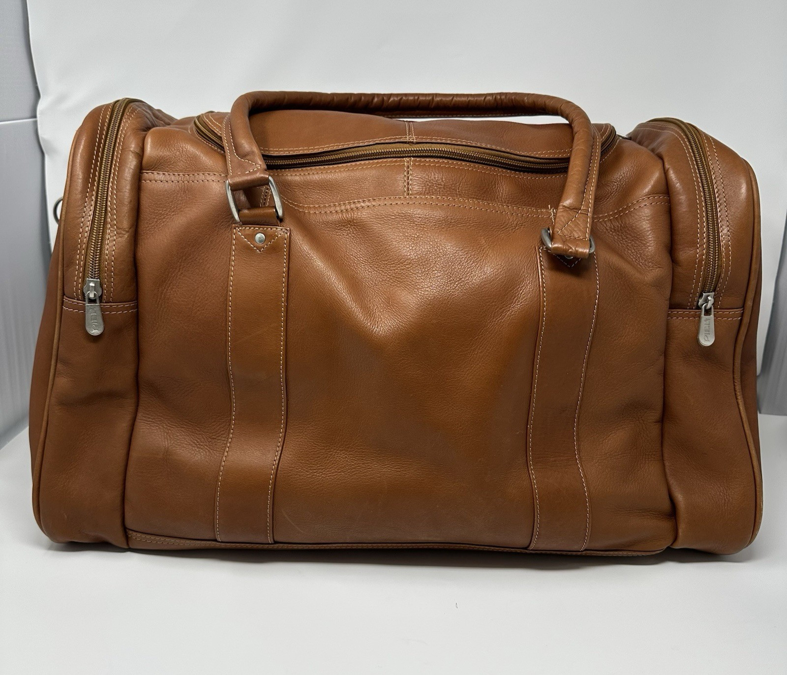 Piel Collapsible Duffel to Carry-All Genuine Leather with St