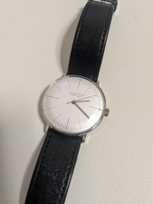 Orologio uomo Junghans Max Bill 027/3700 carica manuale 34 mm quadrante bianco scatola documenti