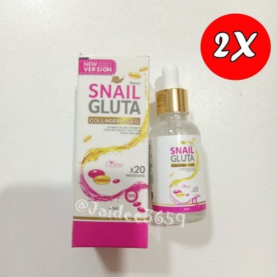 2X Snail Gold Serum Collagen Elastin Smoothing Facial Skin Nourishing 40ml