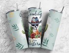 Cowboy from Western Skull Country 20 Oz Skinny Metal Tumbler w/Lid and Straw