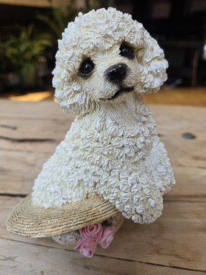 Rare-Vintage- Living Stone Poodle In Hat.