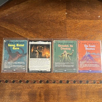 MTG Hobbit 4-Card Lot Smaug, Thranduil, Queen of Dale,Lonely Mtn Non-Foil