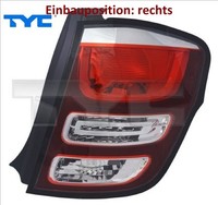Tyc 11-12555-01-2 Heckleuchte Rechts RüCklicht Hecklicht RüCkleuchte
