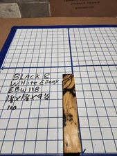 Black and White Ebony  Wood turning  blank  1 5/8"x 1  5/8"x  9 1/2  " EBW118