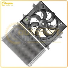 Electric Ac Condenser Cooling Fan Kit For 12-13 Hyundai Accent 2012-2013 Kia Rio