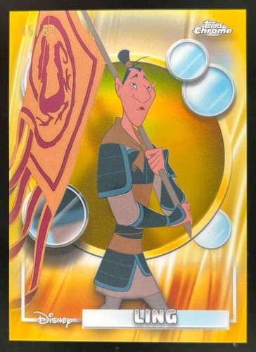 2026 Topps Chrome Disney Ling Gold Refractor /50 #131 Mulan