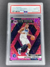 2024 Panini Mosaic Pink Fast Break #279 Anthony Edwards /20 PSA 10 Gem Mint