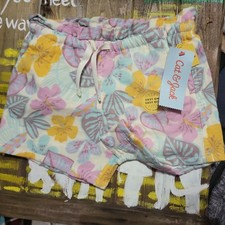 Cat and Jack Girls' XS 4/5 Drawstring Tropical Shorts