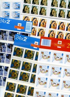 GREAT BRITAIN 2nd CLASS XMAS STAMPS VALID ALL YEAR x100 FOR POSTAGE FACE £91 vgc