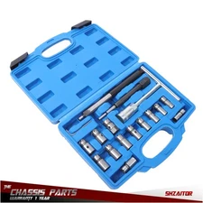 17pcs Diesel Injector Seat Cutter Reamer Set Carbon Remove Tool