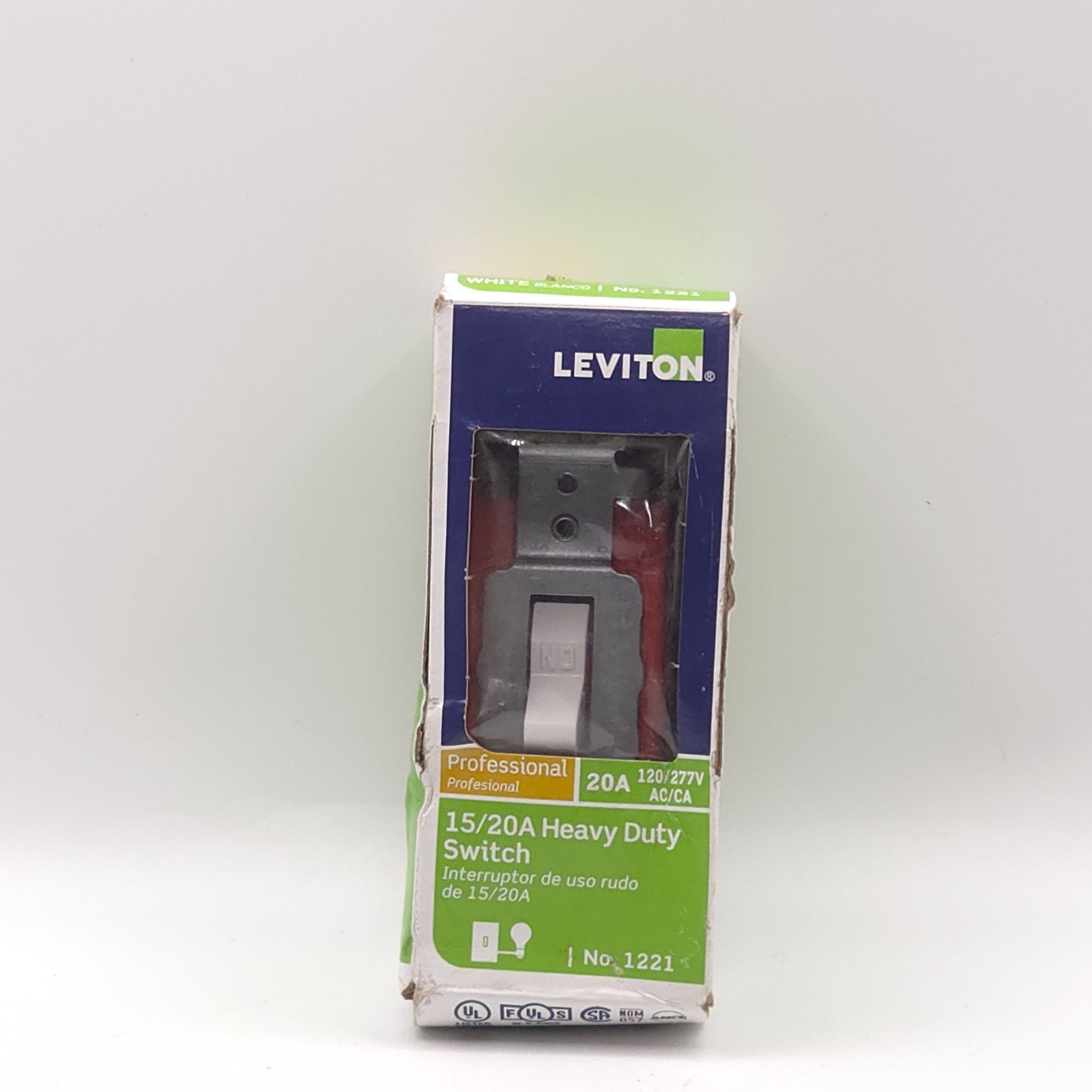 Leviton 1221 – 15/20A Heavy‑Duty Toggle Switch – Commercial Grade