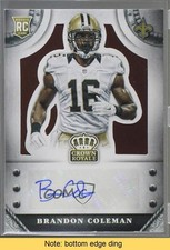 2014 Panini Crown Royale Retail Bronze 16/99 Brandon Coleman #S-BC Auto READ 7m3