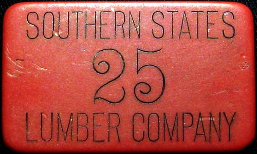 Guión de madera Muscogee Florida R9 bueno para token madera de los estados del sur 25 centavos - Imagen 1 de 2